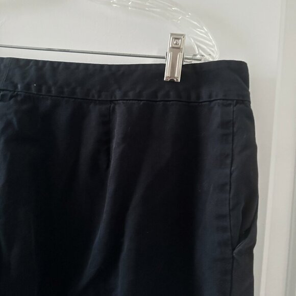 Lauren Ralph Lauren Black Flat Front Bermuda Shorts Women's Plus Size 16 Preppy - Picture 7 of 14